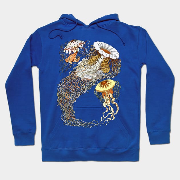 Jellyfish floats Hoodie by DashingGecko